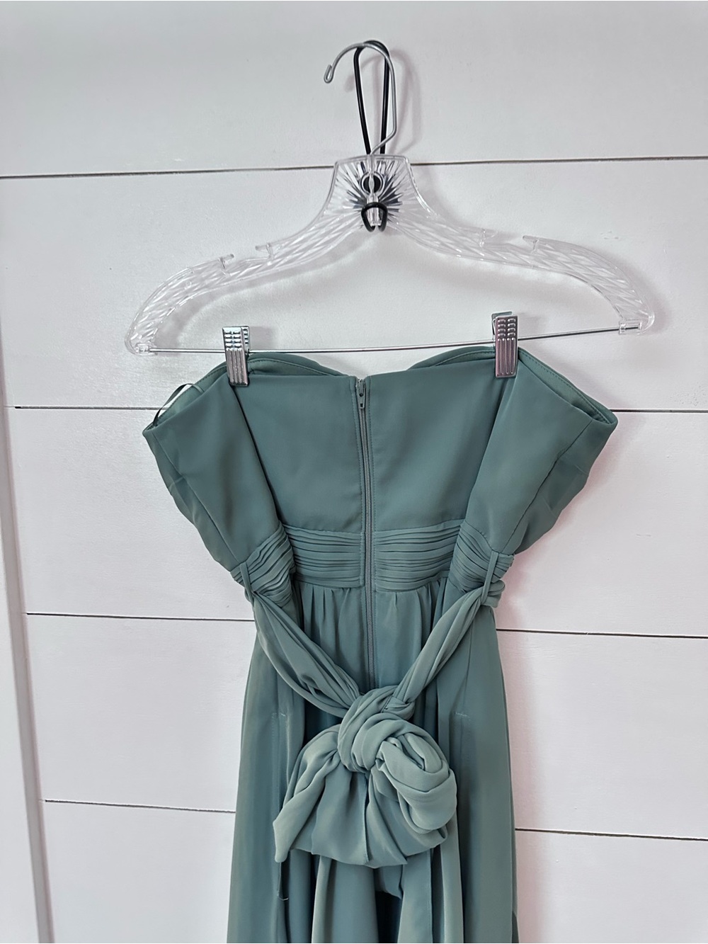 Birdy Grey M Convertible Sage bridal Chiffon Maxi party evening cocktail Dress - Picture 9 of 15